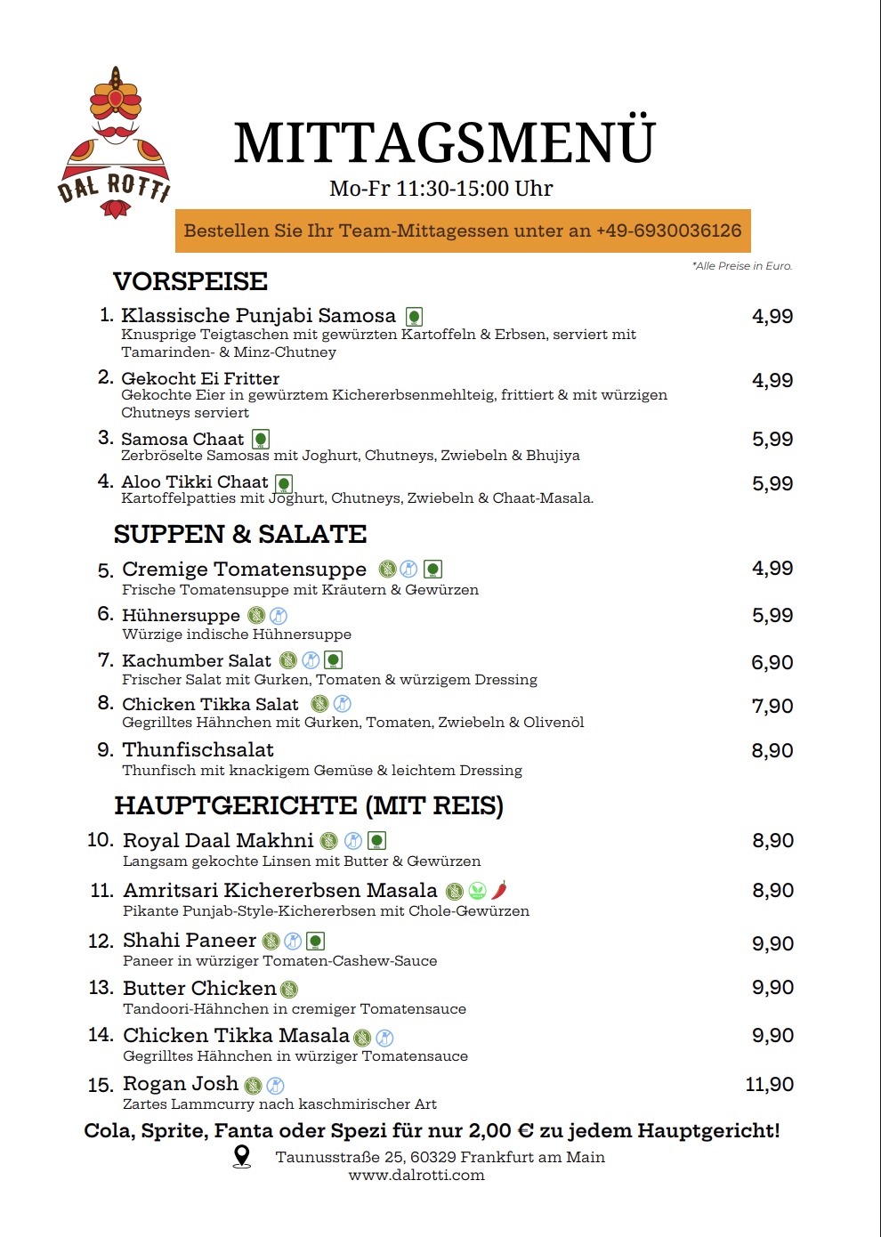 Lunch Menu
